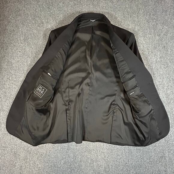 Jos A Bank Slim Fit 100% Wool Blazer Sport Coat Black 42 Regular - Picture 2 of 9